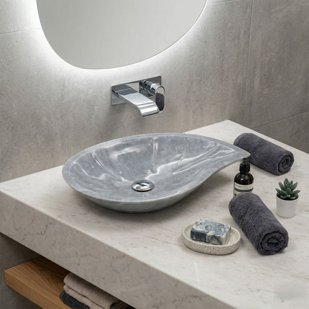 Lidya Dark Marble Vessel Sink