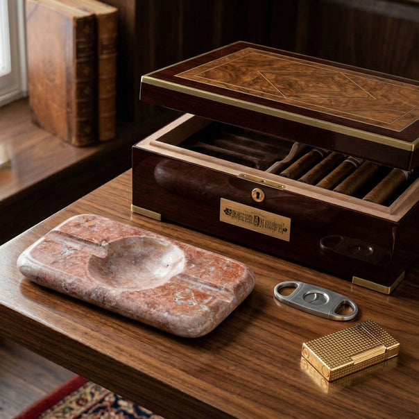 Marble Cigar Ashtray, Flamingo Pink