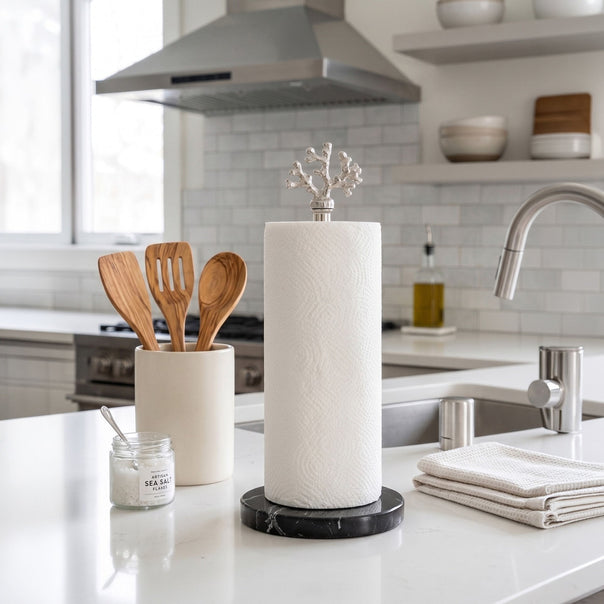 Natural Marble Paper Towel Holder