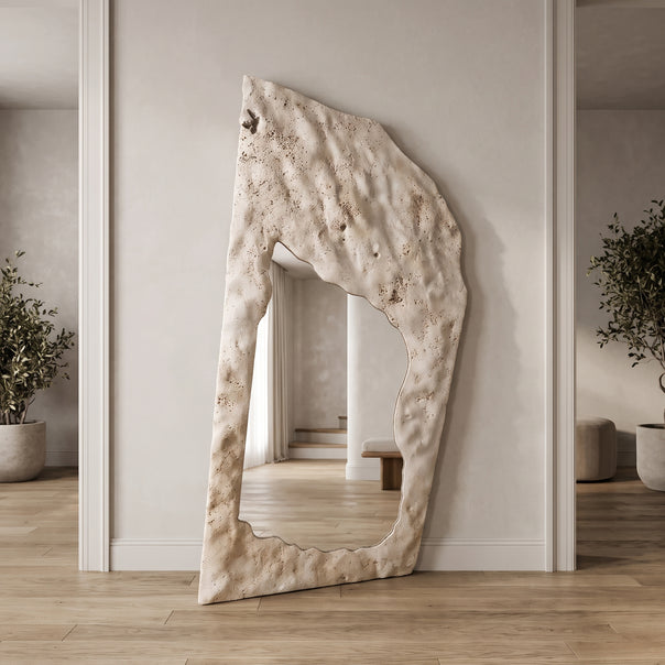 Travertine Wall Mirror ( 38.6 x 74.8 in)