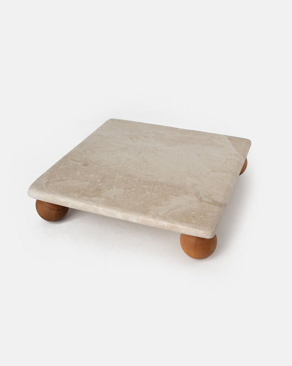 Royal Marble Square Serving Stand, Diana Royal (30 x 30 cm)