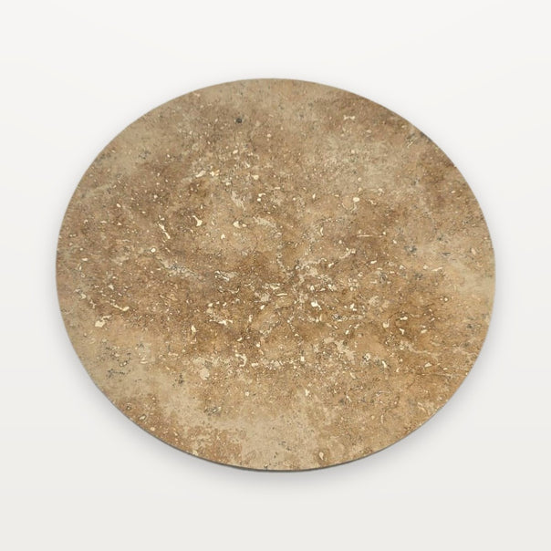 round travertine serving dish