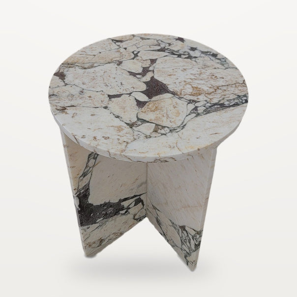 Calacatta Viola marble side table