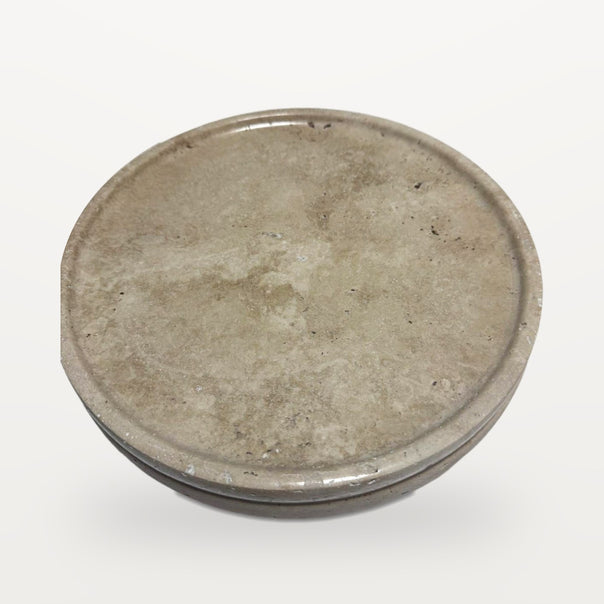 round stone serving plate