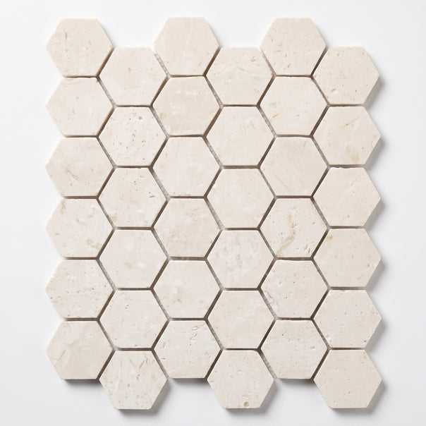 Mayra 2" Hexagon Mosaic Tile, Honed