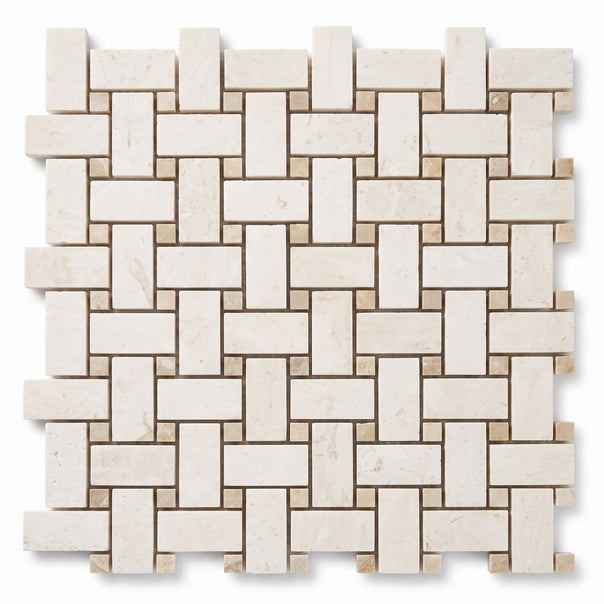 Mayra Basketweave Mosaic Tile, Honed