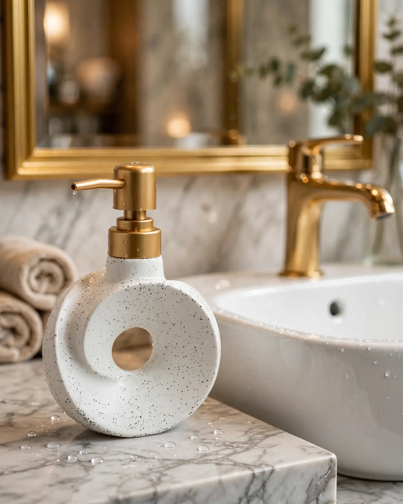 Dona Ceramic Soap Dispenser, White