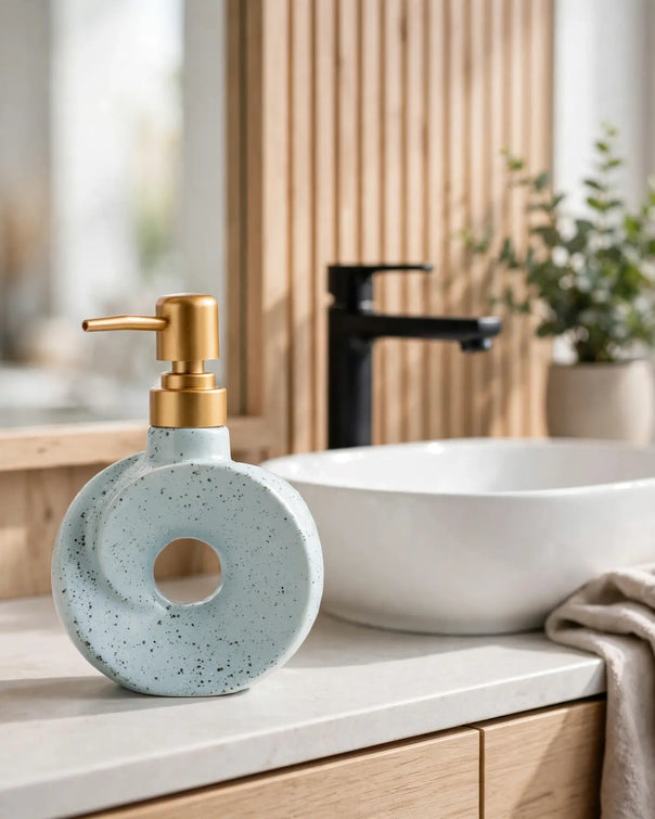 Dona Ceramic Soap Dispenser, Ice Blue