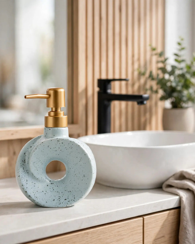 Dona Ceramic Soap Dispenser, Ice Blue