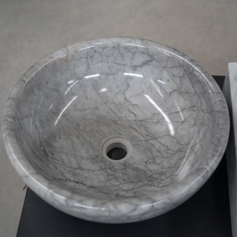 Luxe Dark Marble Vessel Sink