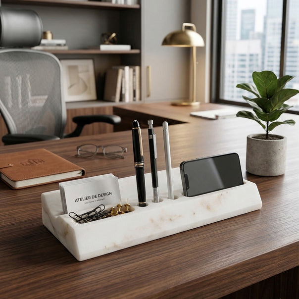 Nome Marble Desk Organizer