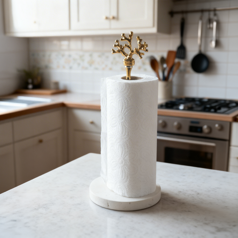 Travertine Paper Towel Holder