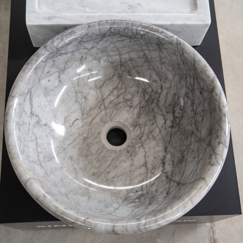 Luxe Dark Marble Vessel Sink