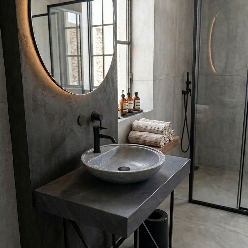 Mist Marble Vessel Sink