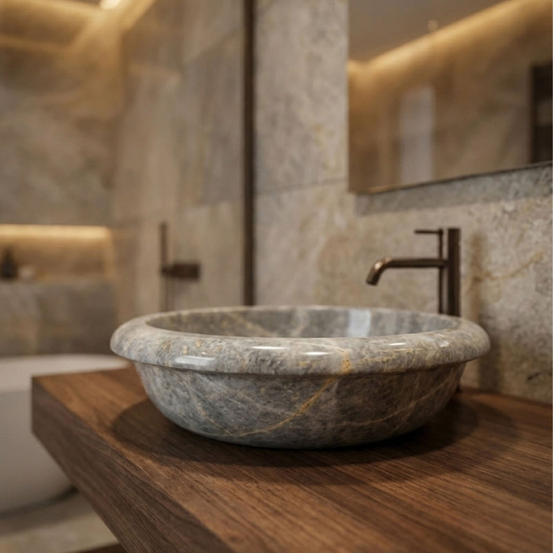 Glint Marble Vessel Sink