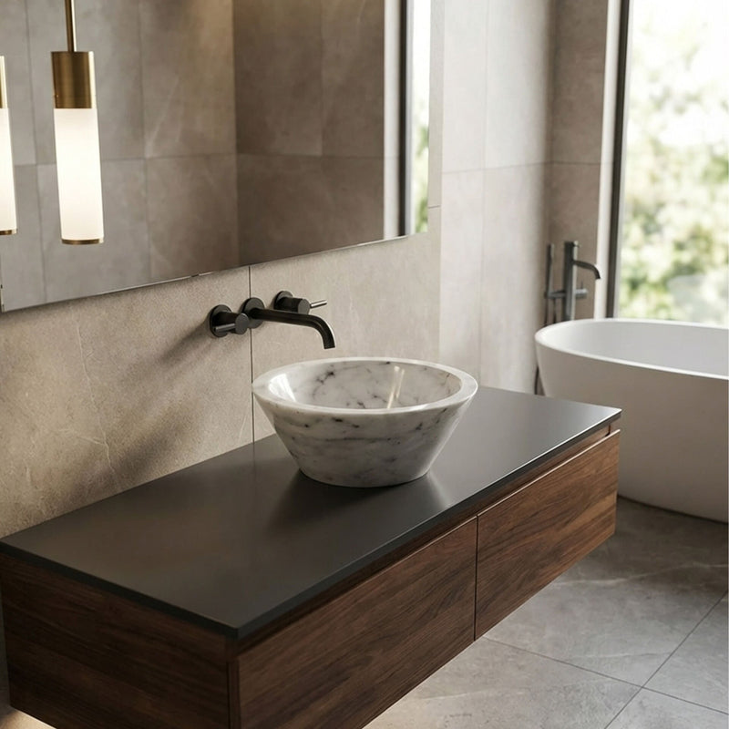 Solid Marble Vessel Sink