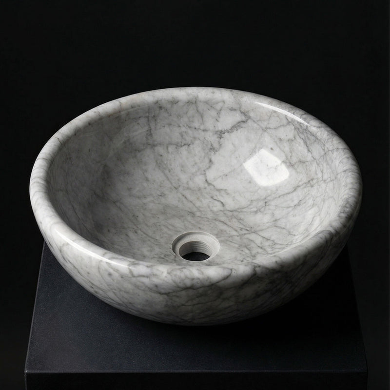 Luxe Dark Marble Vessel Sink