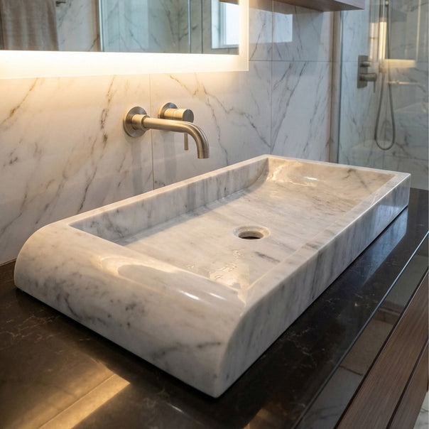 Flow Marble Block Sink