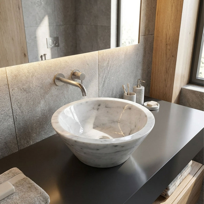 Solid Marble Vessel Sink