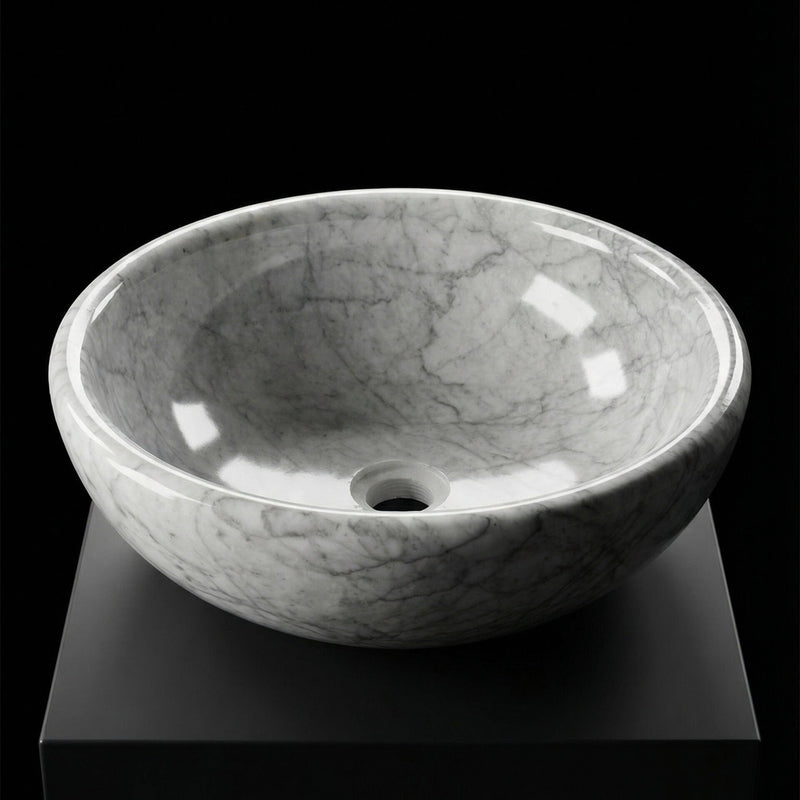 Luxe Dark Marble Vessel Sink