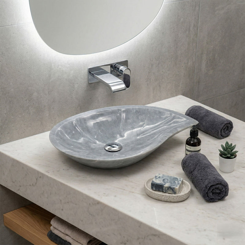 Lidya Dark Marble Vessel Sink