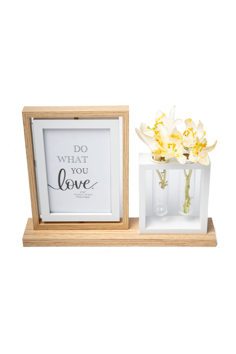 Rotary 360 Rotating Photo Frame and Vase