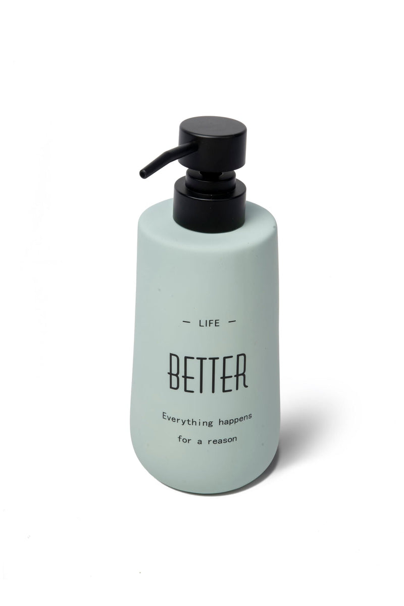 Nordic Ceramic Matte Soap Dispenser, Aqua Green