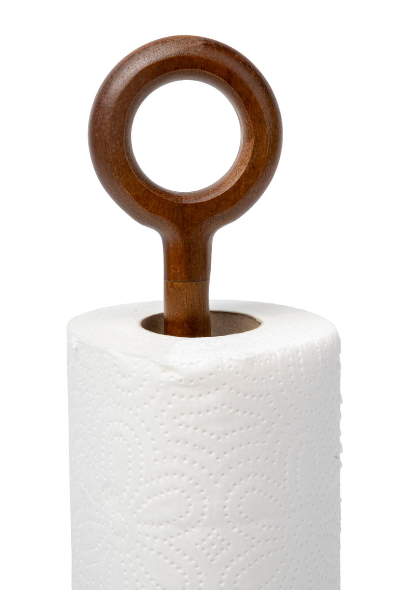 Acacia Wood Ring-Top Paper Towel Holder (33 cm)