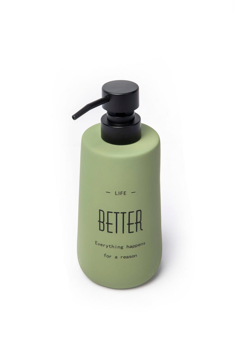 Nordic Ceramic Matte Soap Dispenser, Khaki Green