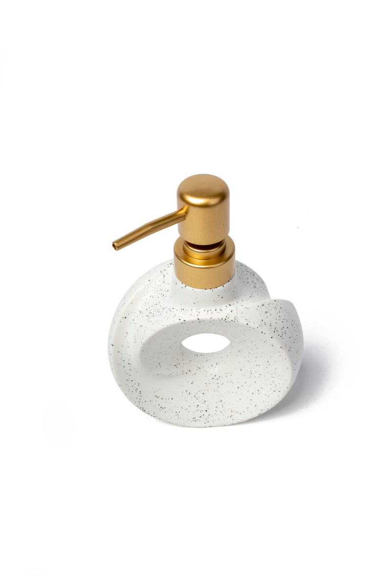 Dona Ceramic Soap Dispenser, White