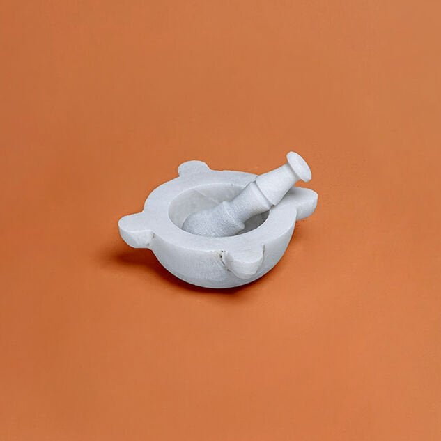 Bacino Marble Mortar and Pestle