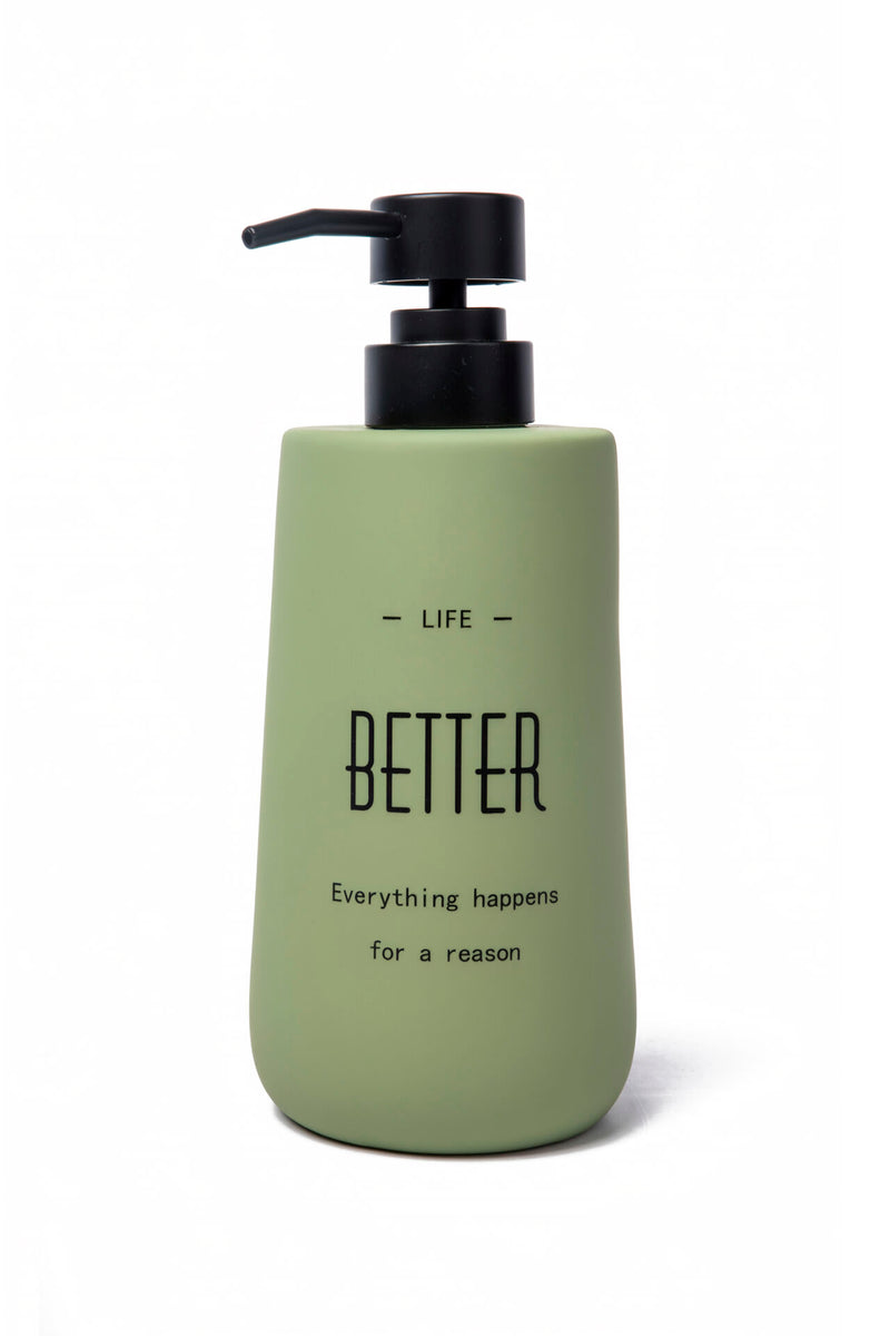 Nordic Ceramic Matte Soap Dispenser, Khaki Green