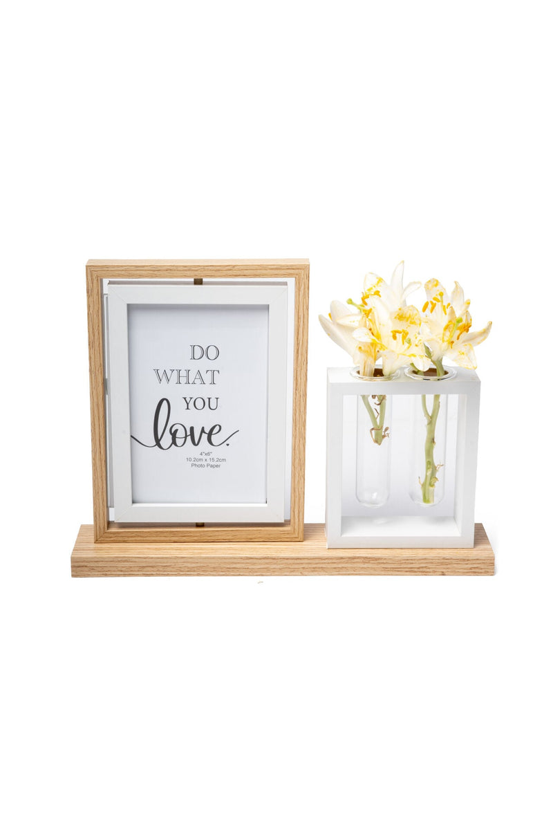 Rotary 360 Rotating Photo Frame and Vase