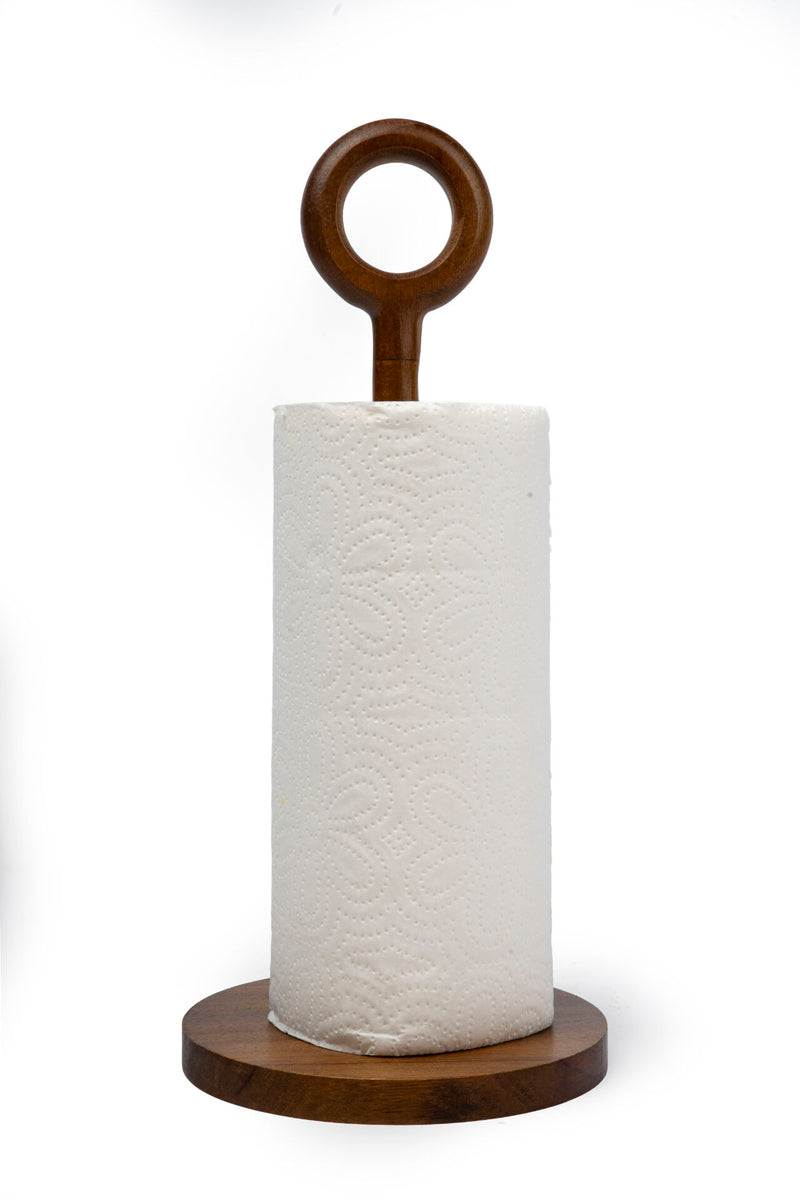 Acacia Wood Ring-Top Paper Towel Holder (33 cm)