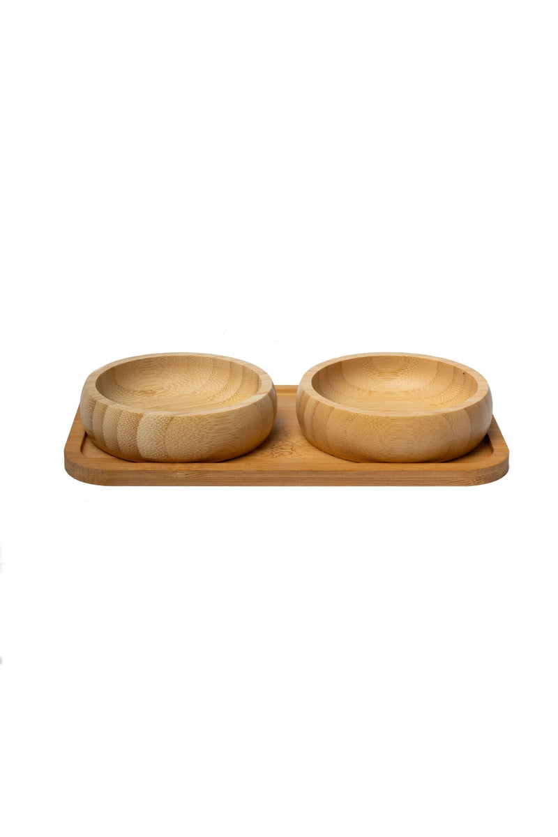 Natura Bamboo 2-Bowl Snack Set (20.5 x 9.5 cm)