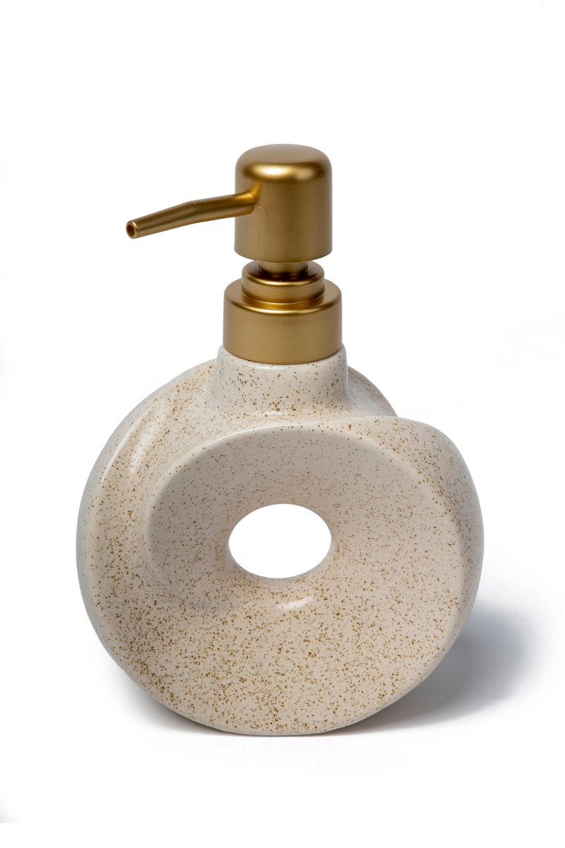 Dona Ceramic Soap Dispenser, Sand Beige