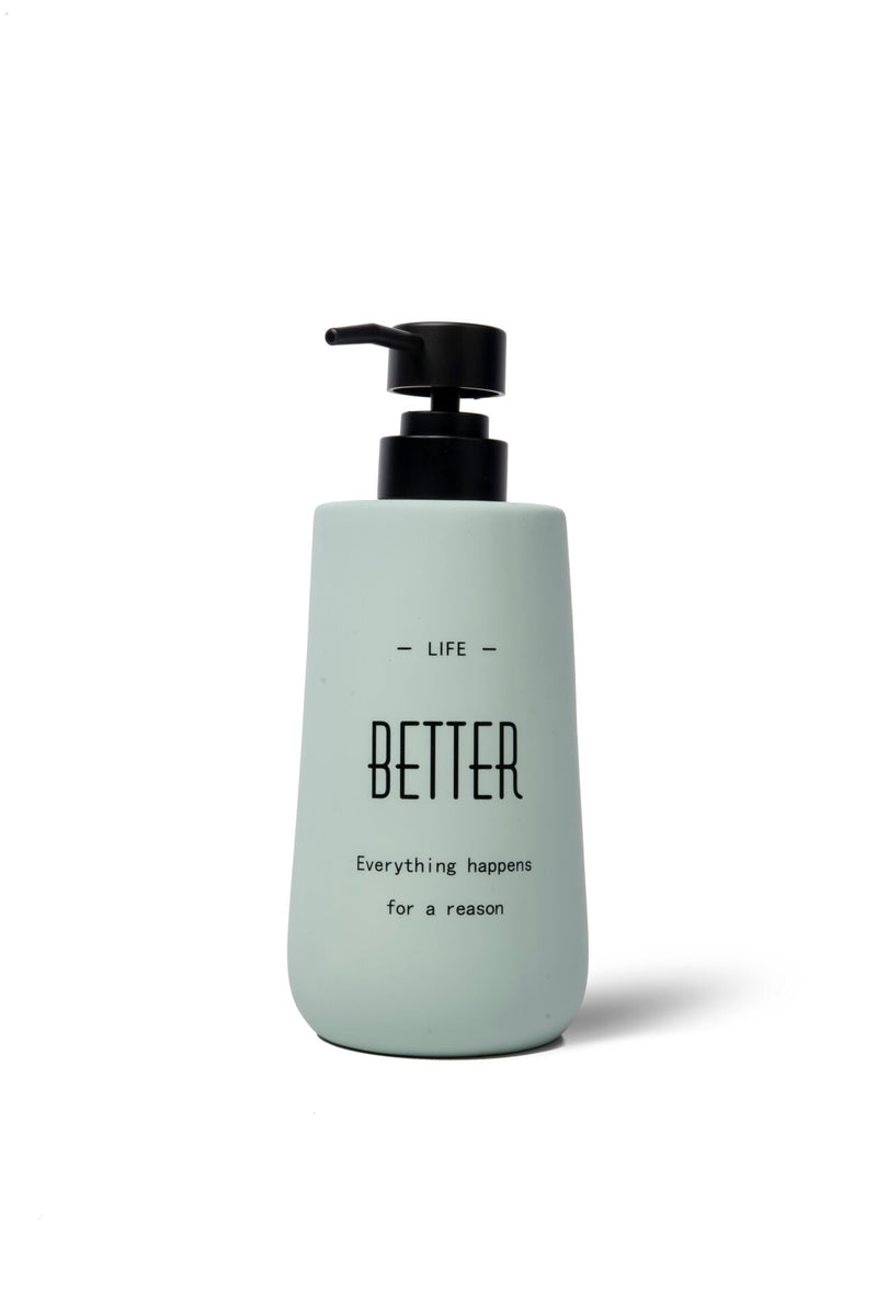 Nordic Ceramic Matte Soap Dispenser, Aqua Green