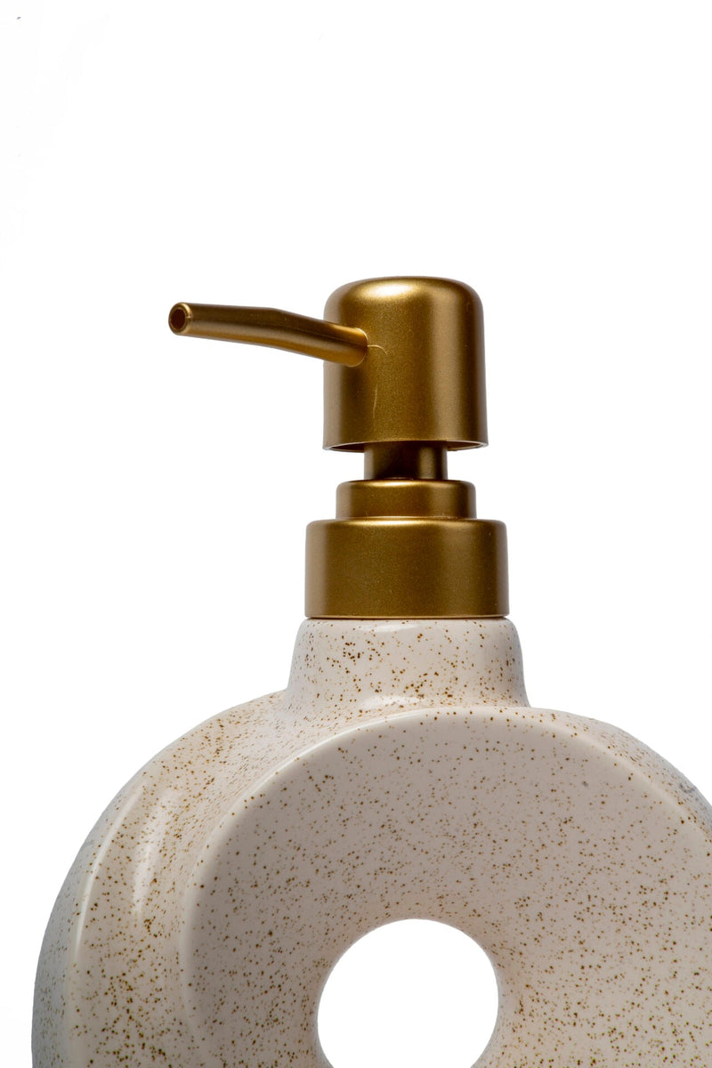 Dona Ceramic Soap Dispenser, Sand Beige