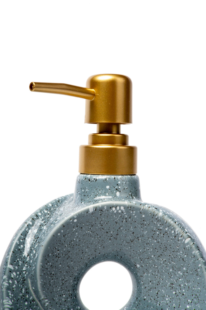 Dona Ceramic Soap Dispenser, Petrol Blue