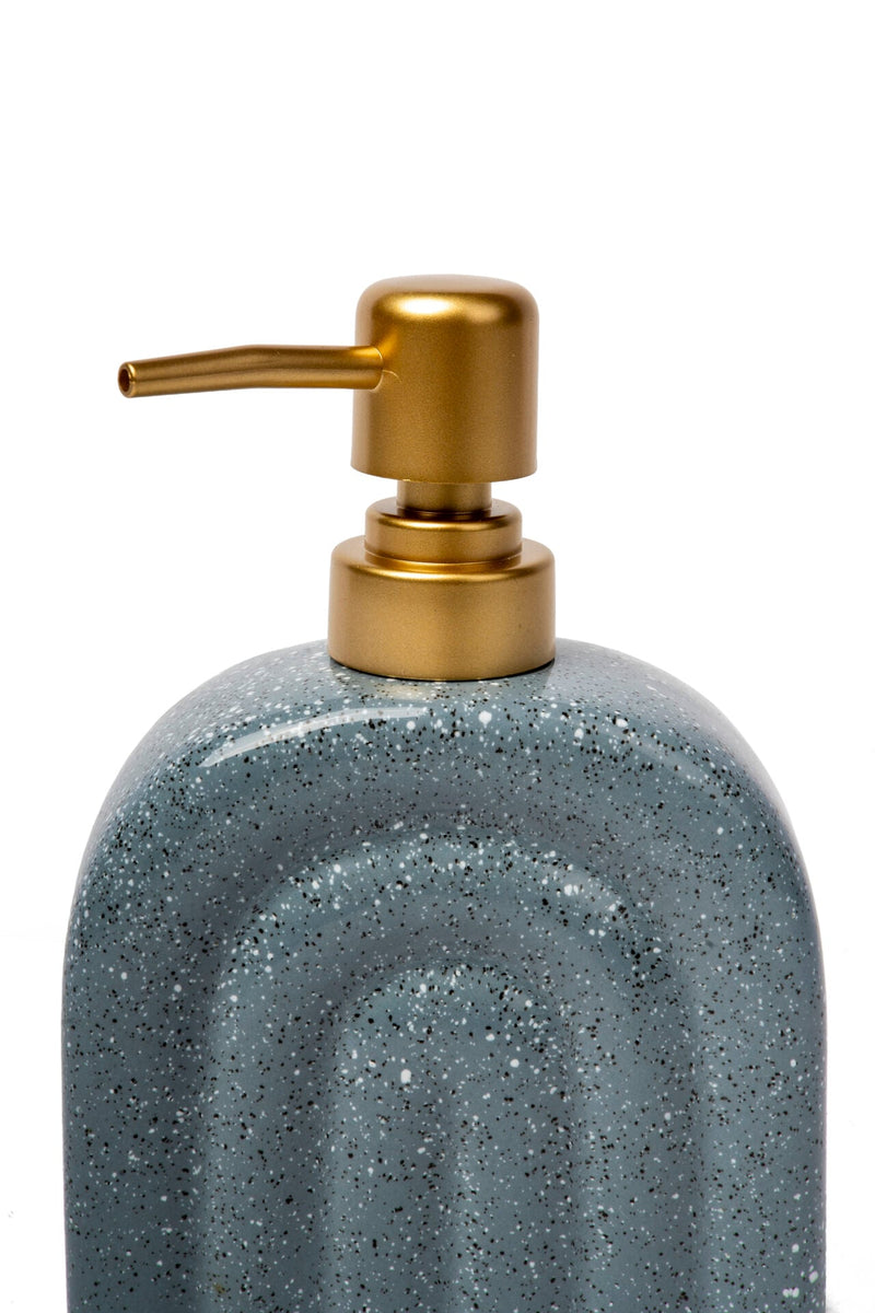 Rainbow Ceramic Soap Dispenser, Teal Blue