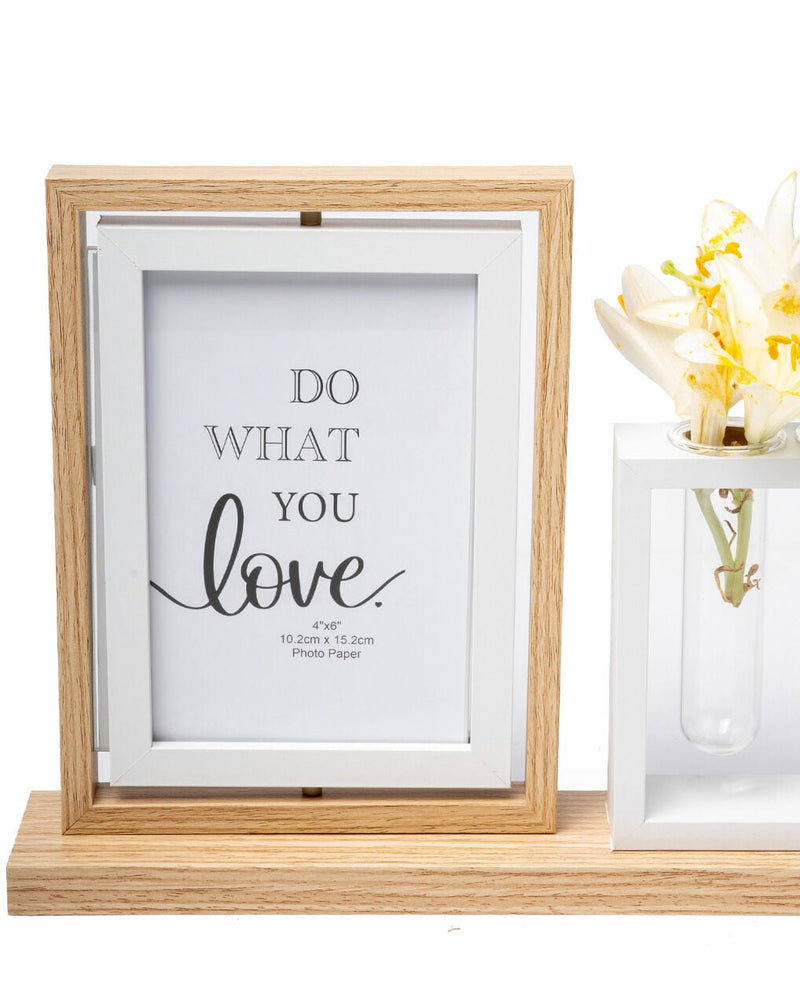 Rotary 360 Rotating Photo Frame and Vase