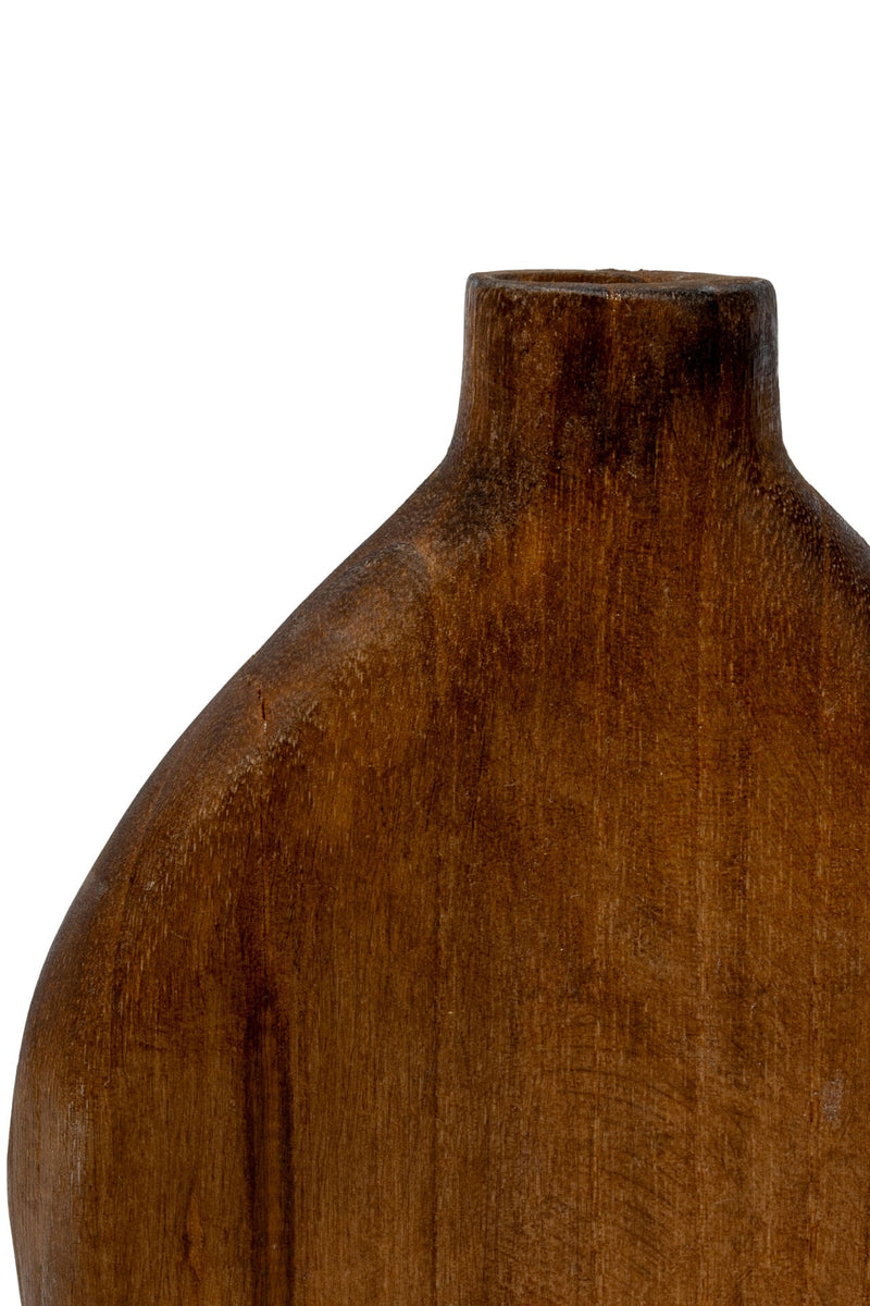 Forest Oval Rustic Vase, Walnut