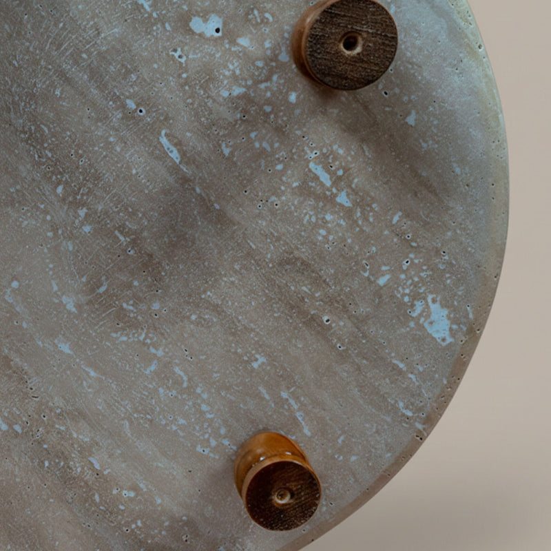 Aura Serving Stand with Wooden Feet