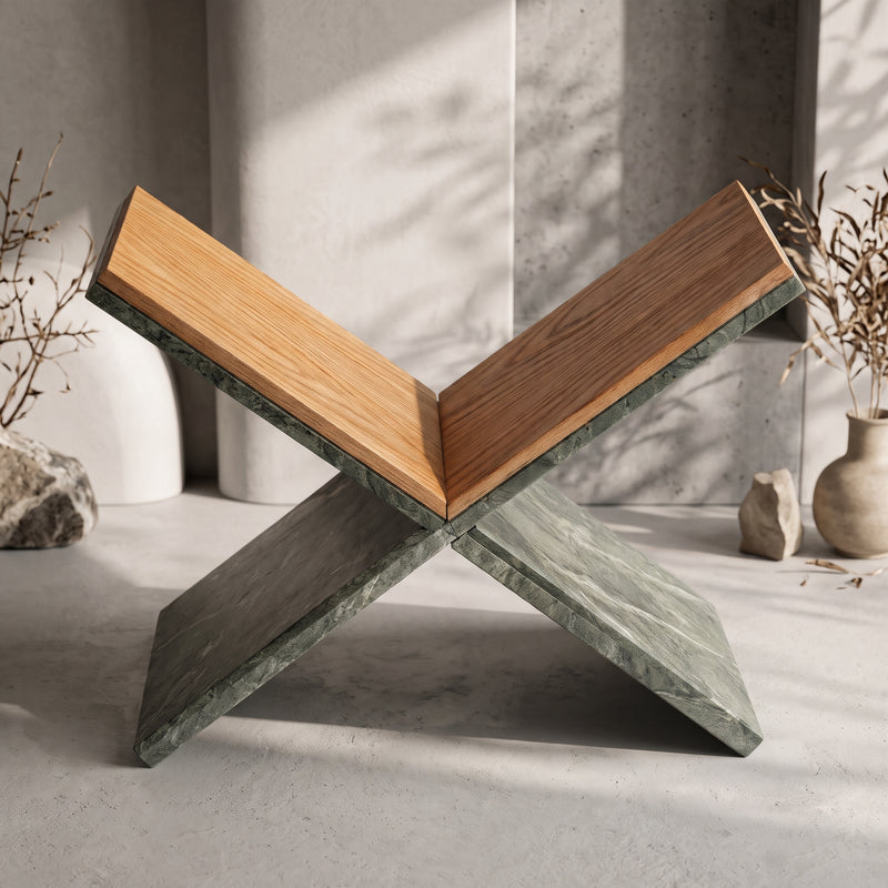 Marble Folding Book Stand (Rahle) ( 30.7 x 13.8 x 10.2 in)