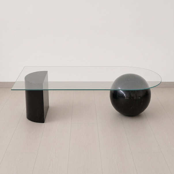 Onyx Sphere Glass Coffee Table