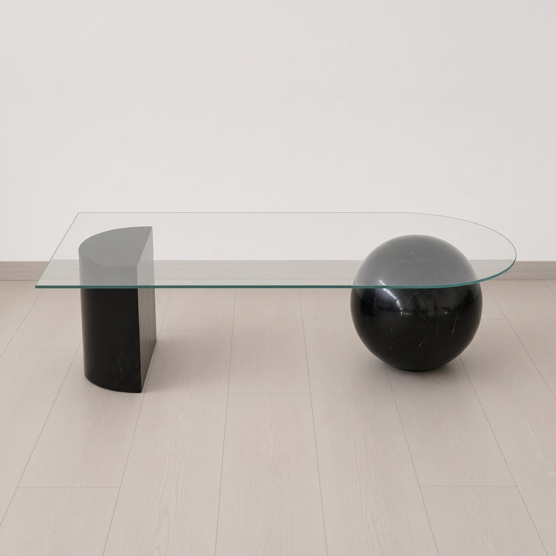 Onyx Sphere Glass Coffee Table