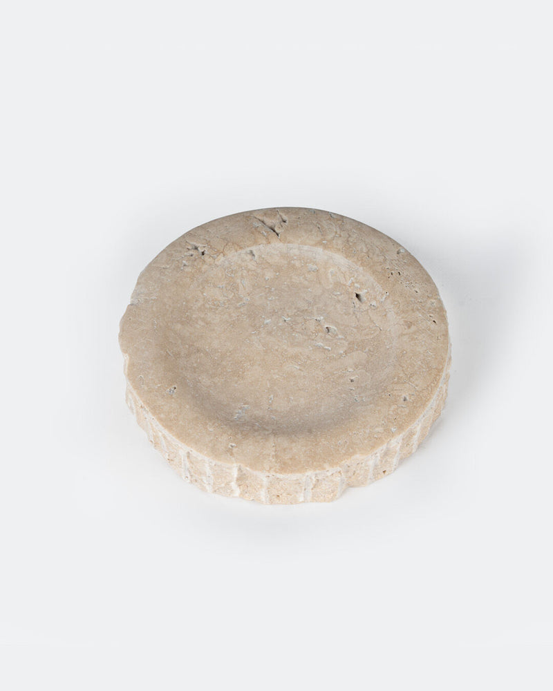 Riga Marble Bath Soap Dish, Travertine