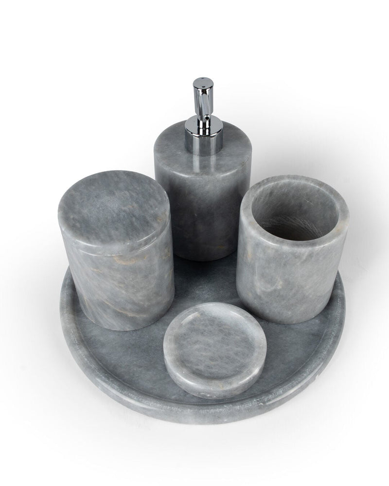 Olea Natural Marble 5-Piece Bath Set, Bluetta Bella