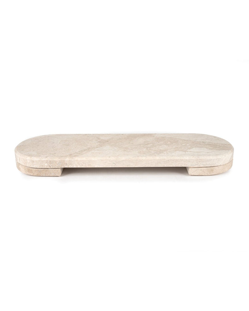 Luvia Marble Oval Serving Stand, Diana Royal (15 x 45 cm)