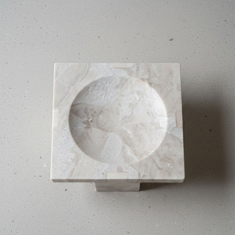 Footed Marble Serving Stand